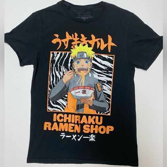 Naruto Shippuden Collection Men’s Black ICHIRAKU RAMEN SHOP graphic shirt - Picture 7 of 8